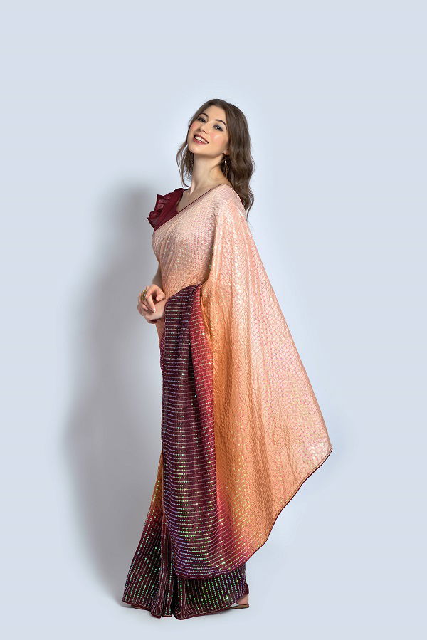 Padding 01 Fancy Stylish Party Wear Vichitra Silk Saree Collection
